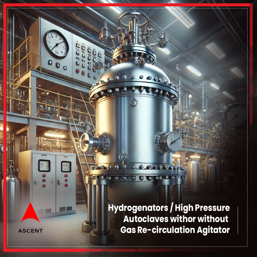 Hydrogenators / High Pressure Autoclaves with or without Gas Re-circulation Agitator